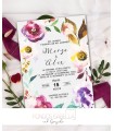 Invitación de boda imprimible floral elegante